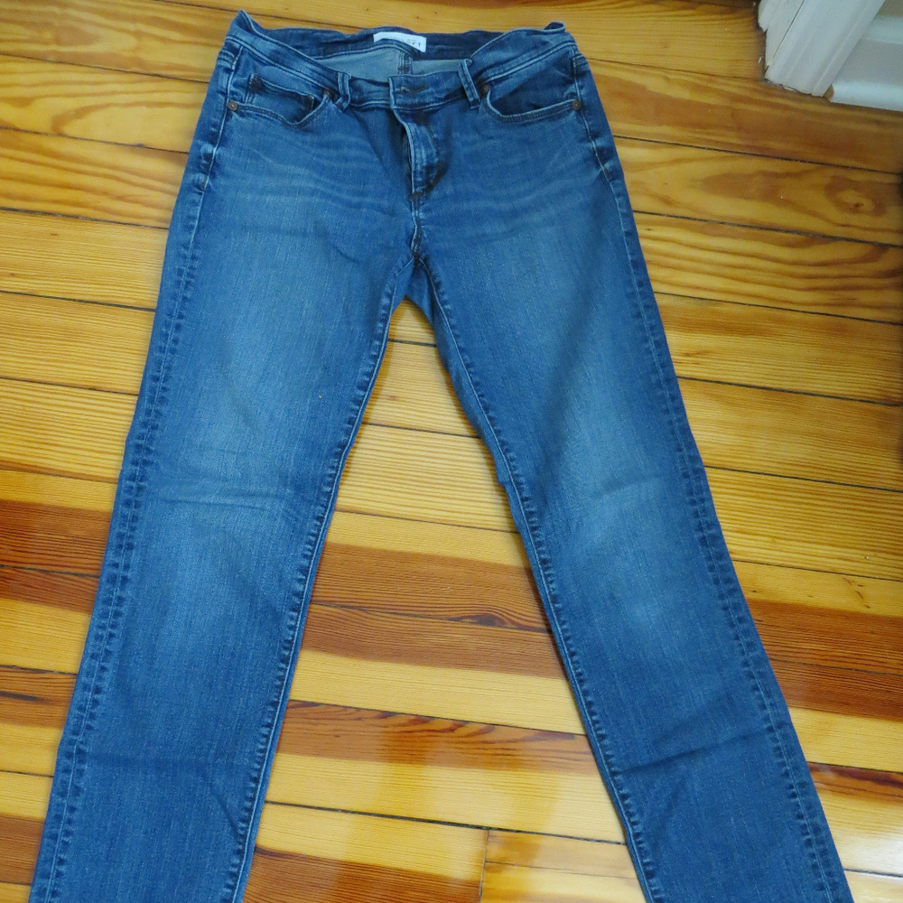 LOFT Medium Wash Slim Straight Jeans